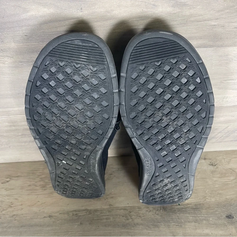 Hey Dude Wally X Mens 10 Triple Black Slip Resistant Work Wear Slip On‎ Shoes